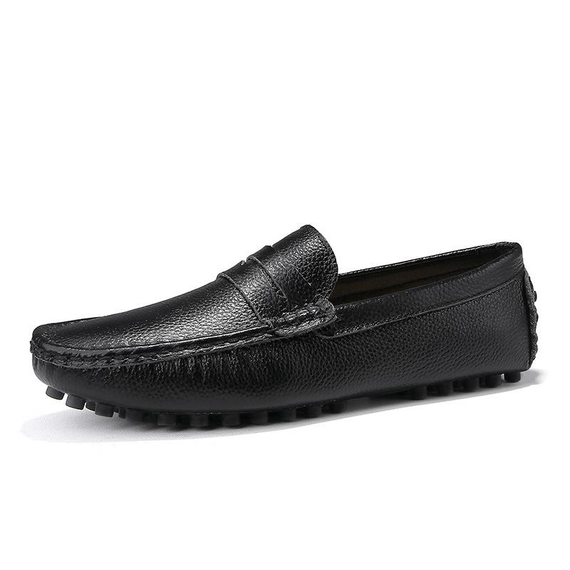 Loafers | kosmopolis + grip man – Leather loafers Black Loafers Black