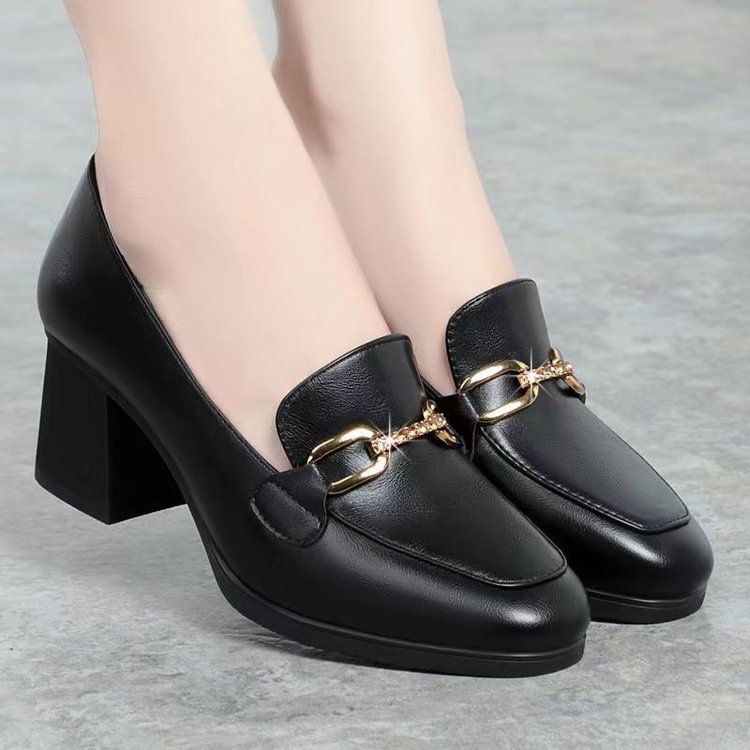 Loafers | walk pleasure 55 woman – Heeled loafers Black Loafers Black